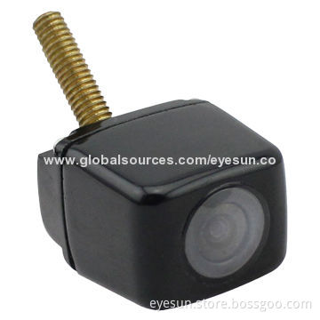 Short Plate Car Rearview Mirror Camera with Zinc Alloy, Square Style, PAL/NTSC TV System
